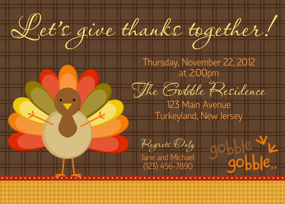 Thanksgiving Invitations â Brown
